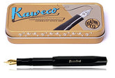 Kaweco Fountain Pen Black Classic Sport Medium Nib in gift tin